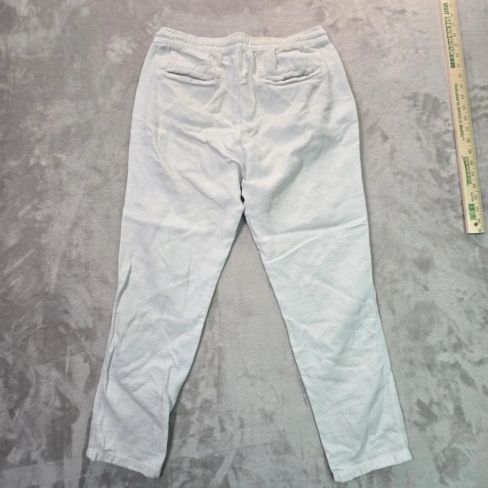 Zudio Mens Drawstring Elastic Waist Textured Casual Pants Grey Size 32 M